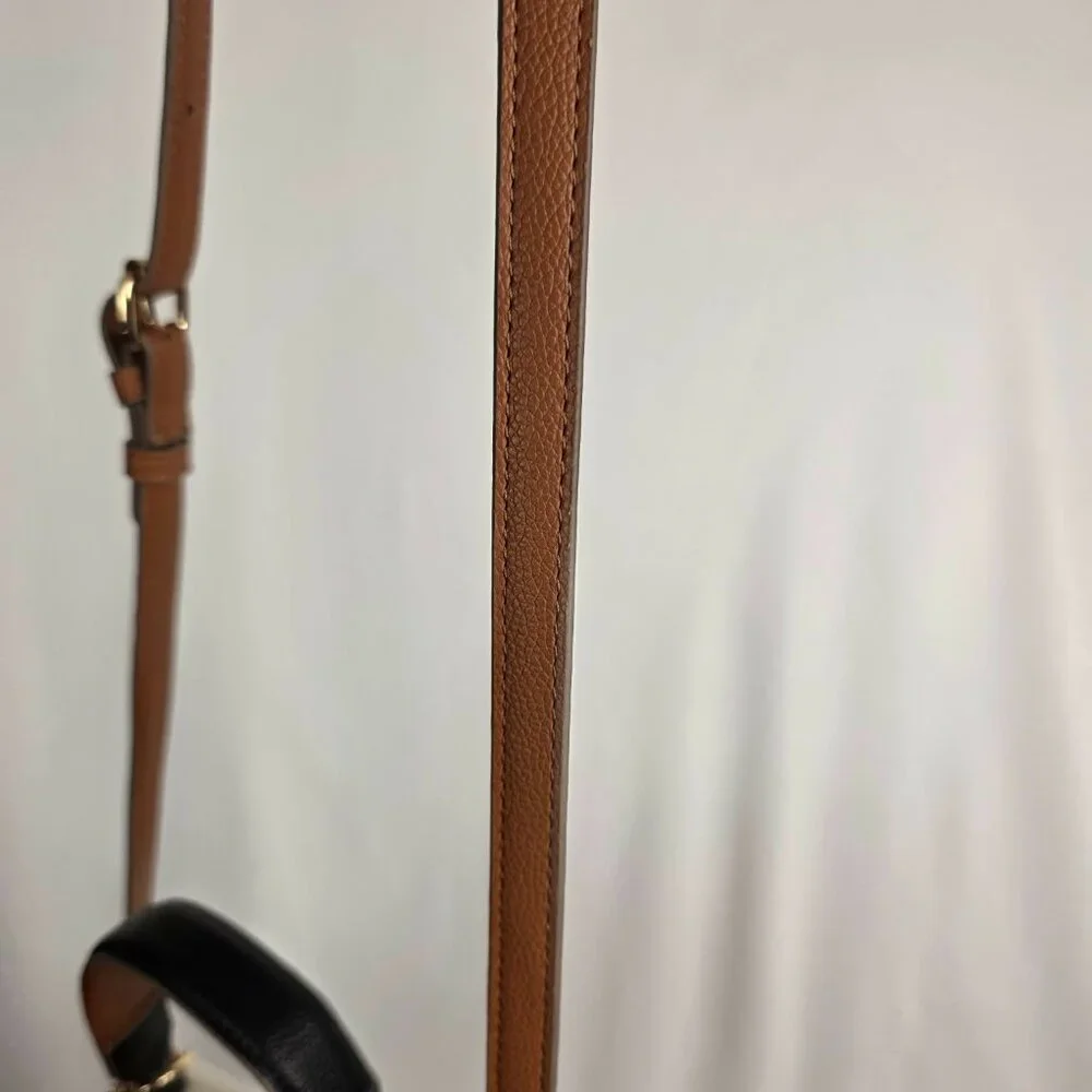 Anne Klein White & Brown Woven Crossbody w/ Detachable Wallet Pouch! - Picture 14 of 14